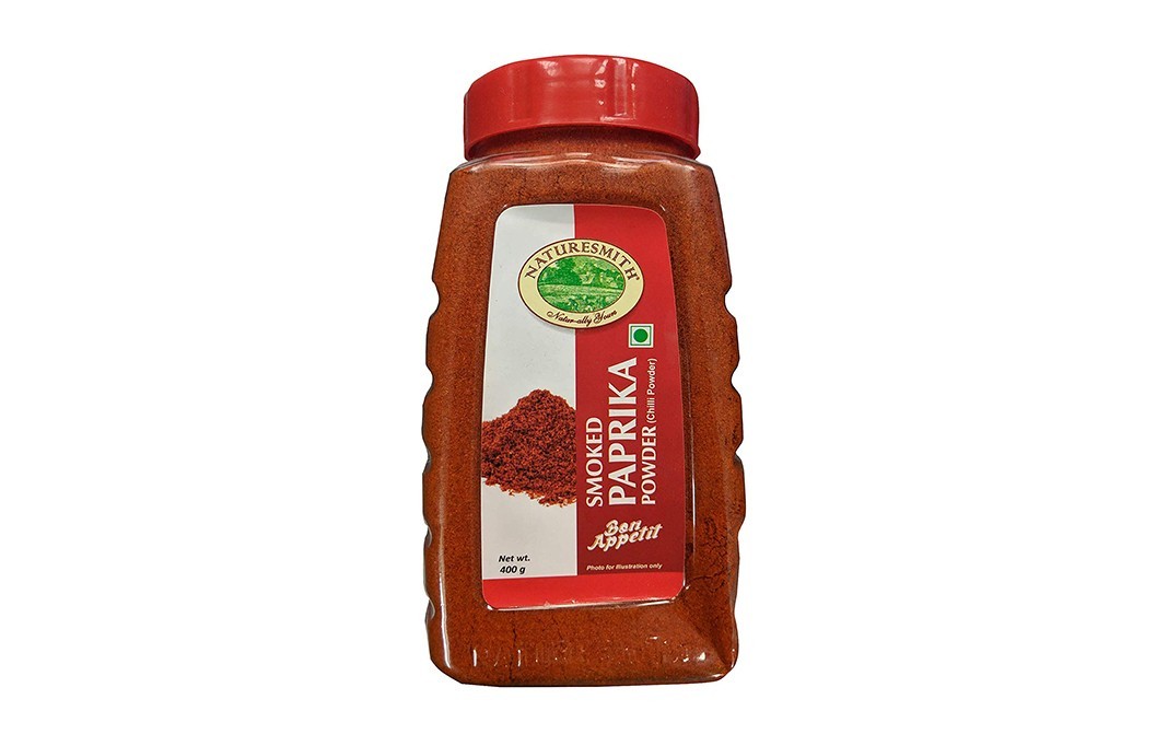 NatureSmith Smoked Paprika Powder (Chilli Powder)   Plastic Jar  400 grams
